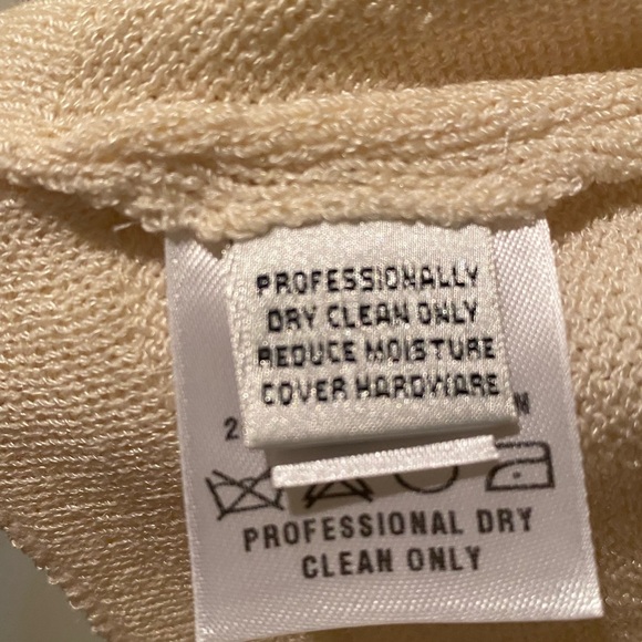 St John Essentials Jacket Cardigan Sweater Santana Knit Silk Ruffled Women's  6 - Picture 5 of 8